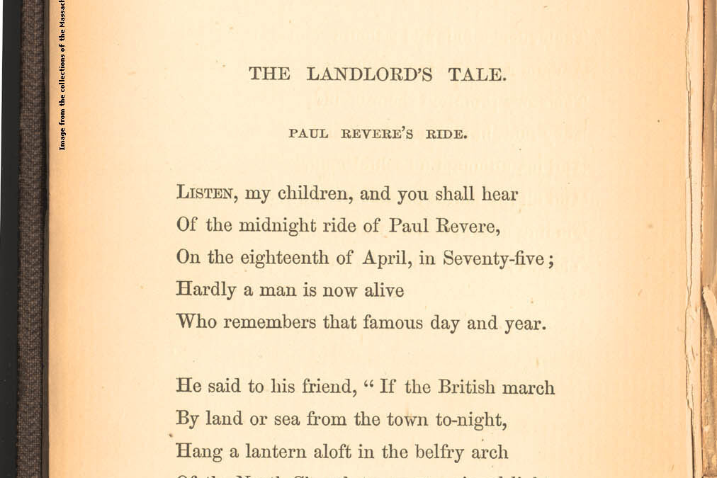 Paul Revere’s Ride by H.W. Longfellow, 1860