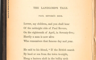 Paul Revere’s Ride by H.W. Longfellow, 1860