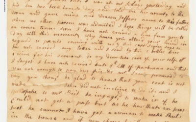 Letter from Rachel to Paul Revere, May 1775