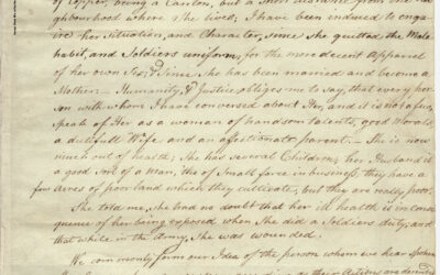 Letter from Paul Revere to William Eustis on Behalf of Deborah Sampson, 1804