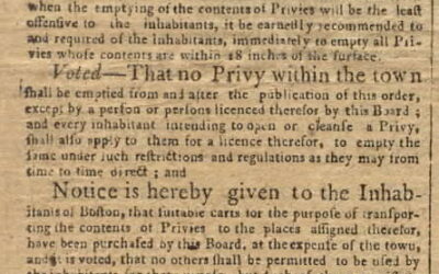 Board of Health Notice about Privies, 1799