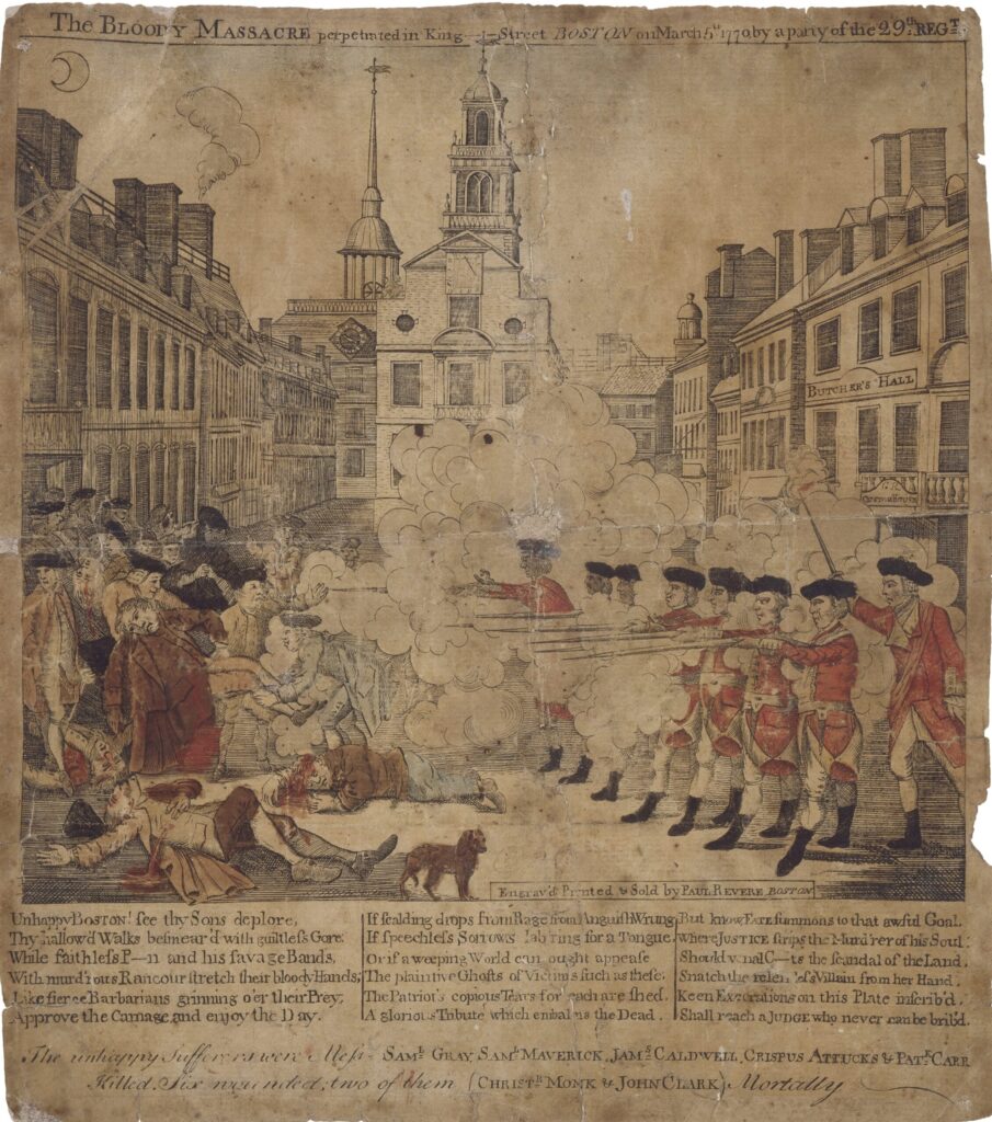 Paul creates the Boston Massacre engraving