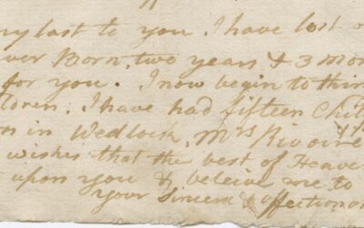 Letter from Paul Revere to his cousin John Rivoire, 1786